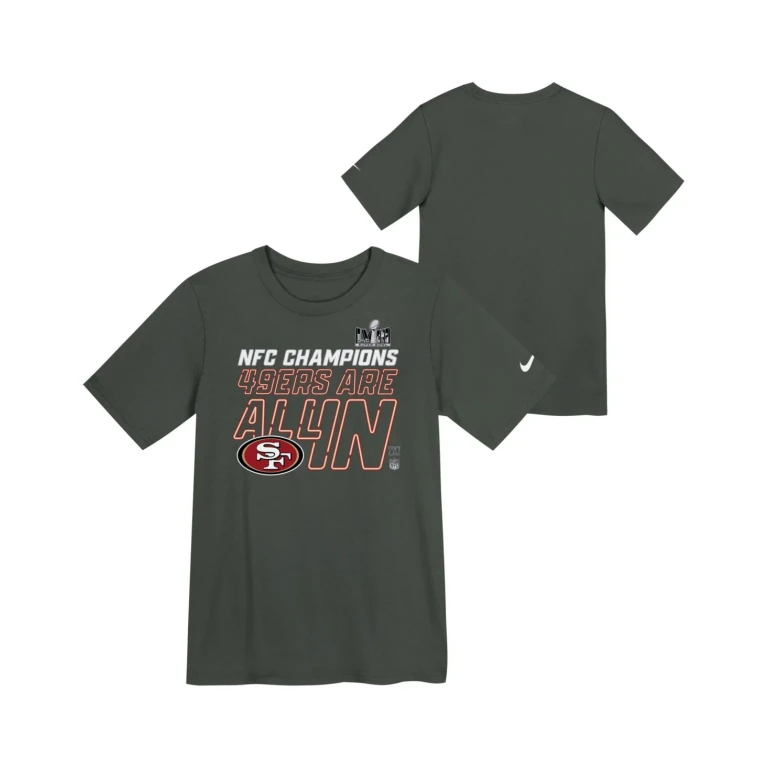 Youth 49Ers 2023 Nfc Champions Locker Room Trophy Collection T-Shirt T-Shirts
