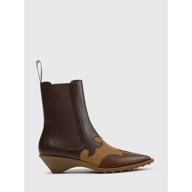 Anita Bicolour Suede and Smooth Leather Chelsea Ankle Boots (K400840-002ANITA0)