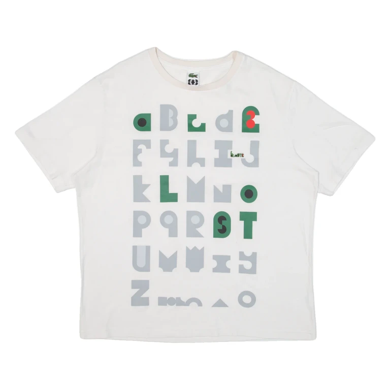 LACOSTE Womens T-Shirt White 2XL
