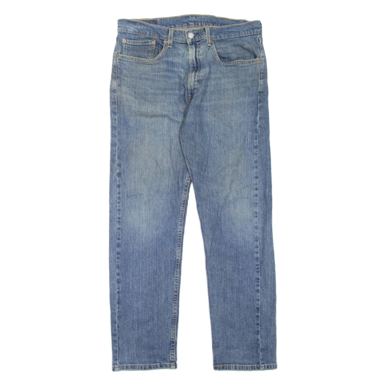 LEVI'S 505 Jeans Mens Blue Regular Straight Stone Wash W36 L30