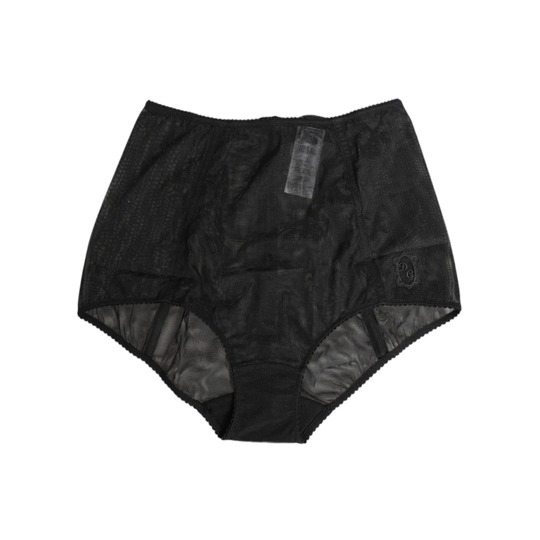 Dolce & Gabbana Black High Waist Mesh Sheer Shapewear Underwear Polyamide (nylon) Clothing - Women