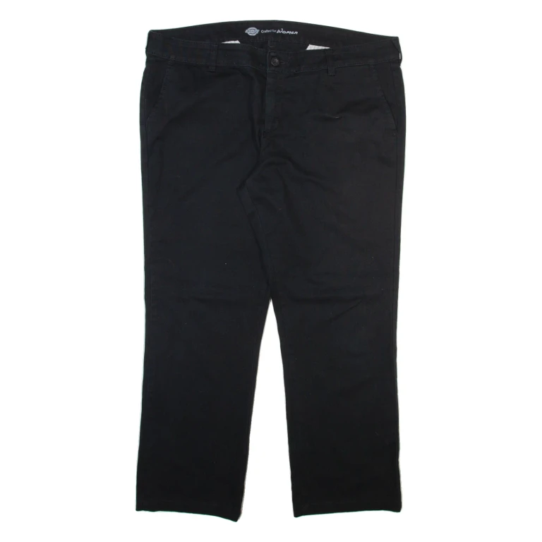 DICKIES Womens Trousers Black Regular Straight W38 L27