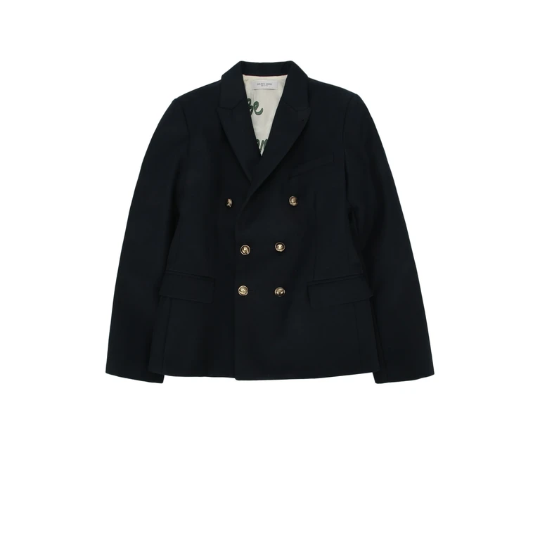 Golden Goose Kids Golden- Boys Double Brea Navy Main Fabric: Polyester Giacche E Gilet