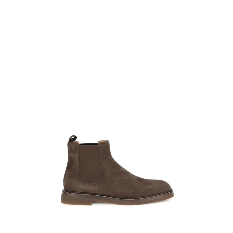 Brown Calf Leather Bos Taurus Chelsea Boots - Men