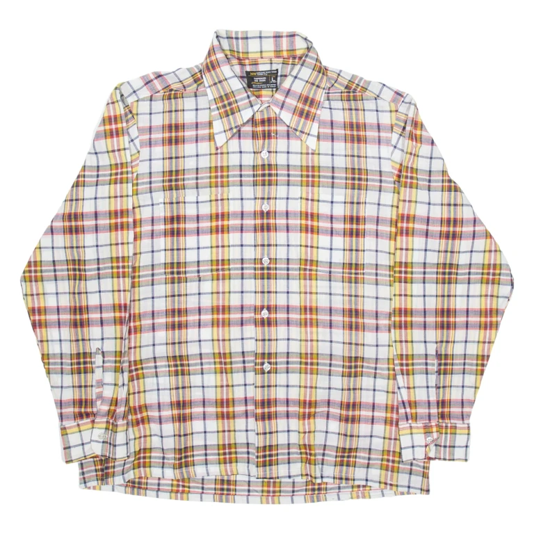 JCPENNEY Mens Shirt Red Check Long Sleeve L