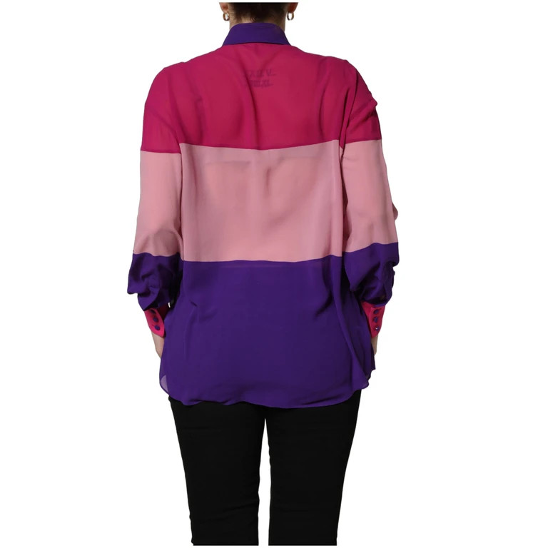 Dolce & Gabbana Multicolor Silk Patchwork Shirt Blouse Top - Women