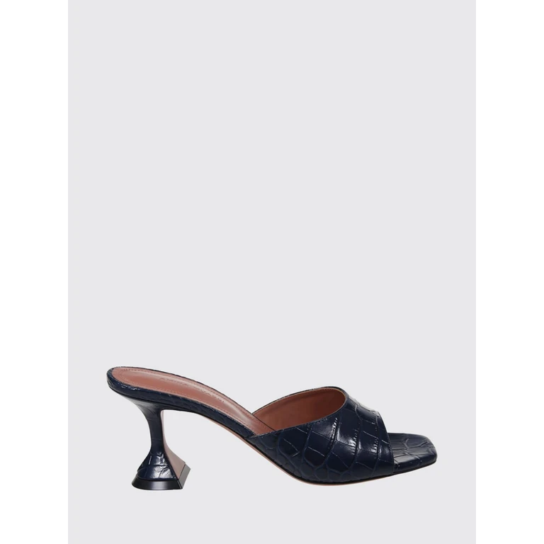 Heeled Sandal Woman color Blue (LUPITASLIPPER70PRINTEDCROCNAVY)