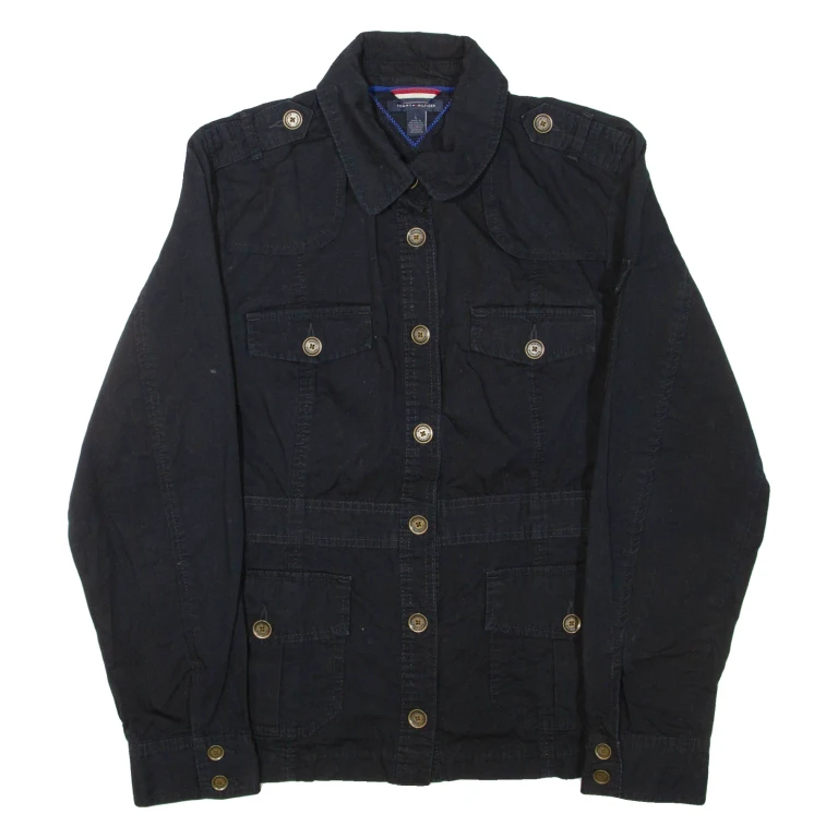 TOMMY HILFIGER Womens Jacket Black L