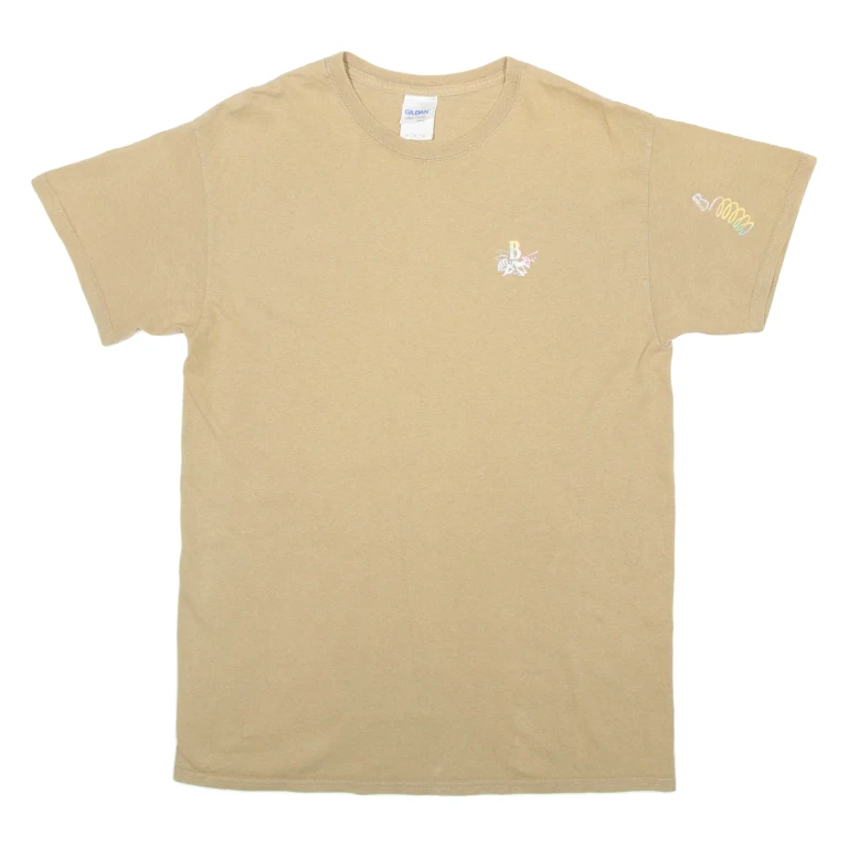 GILDAN Womens T-Shirt Brown M