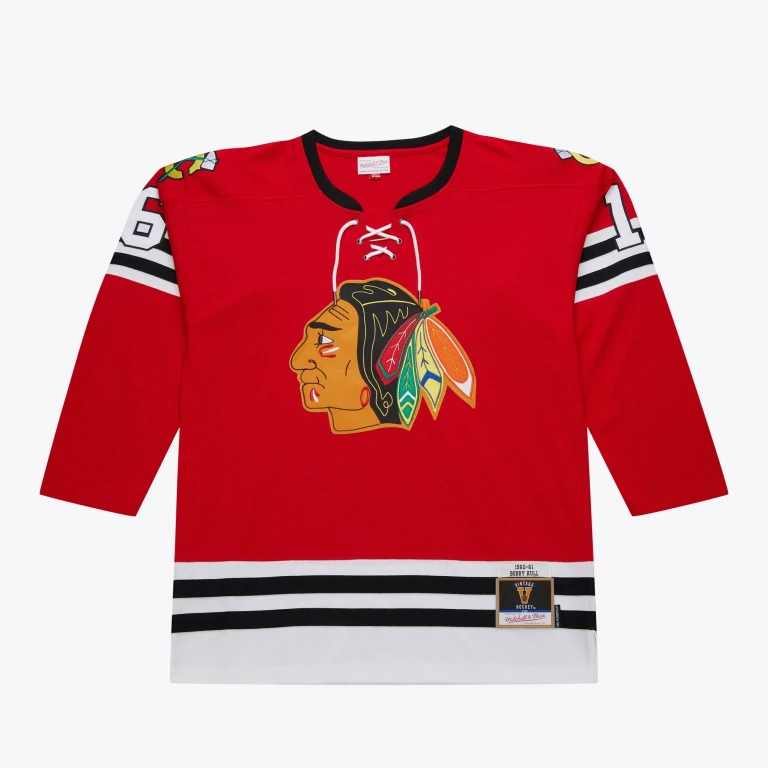 Men's NHL Dark Jersey Blackhawks 1960 Bobby Hull