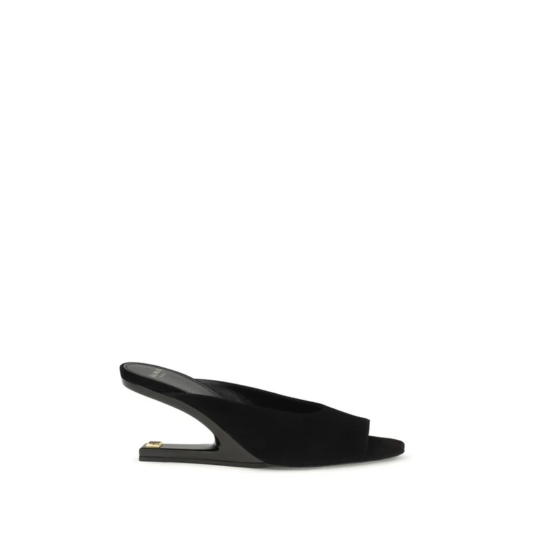 Black Goatskin Mules - Women