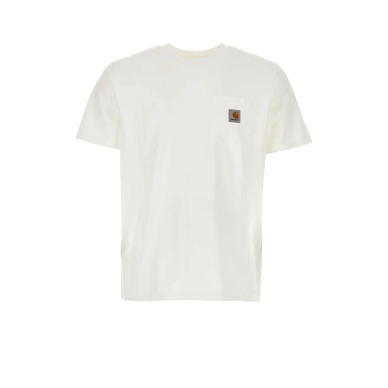 Carhartt Wip White Cotton S-S Pocket T-Shirt Single Jersey - Unisex