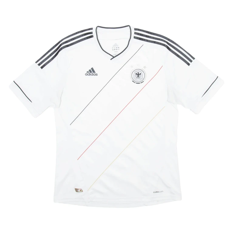 ADIDAS Germany F.C Mens Football Shirt Jersey White V-Neck L