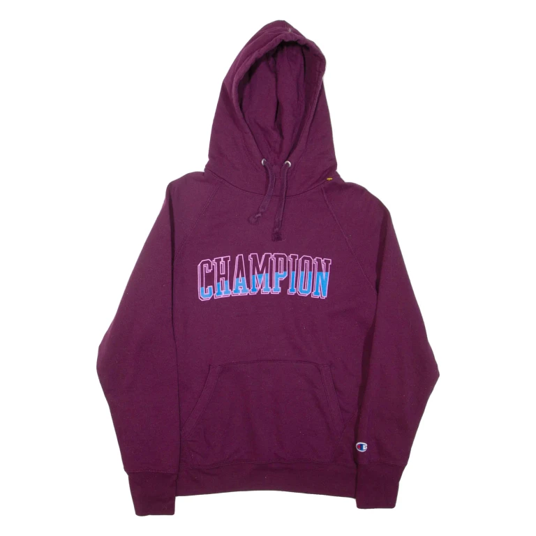 CHAMPION Womens Maroon Hoodie L