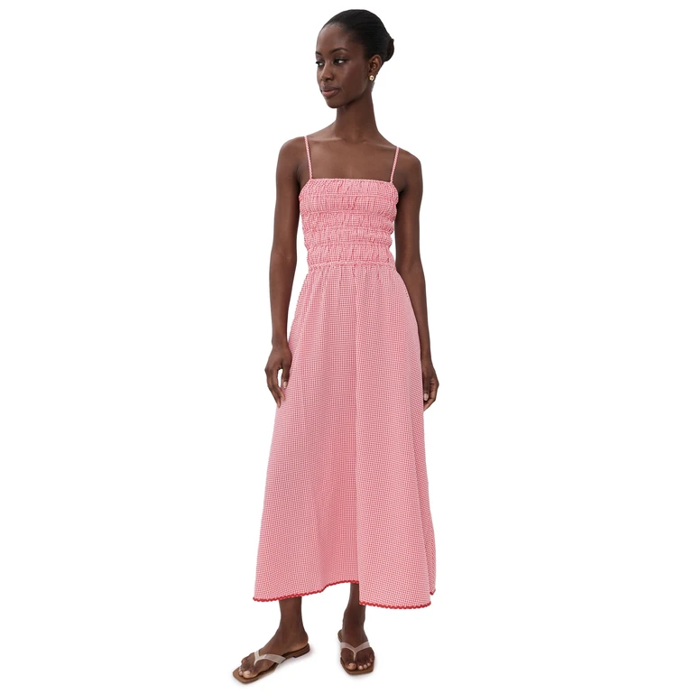 The Delta Midi Dress Lipstick Red M