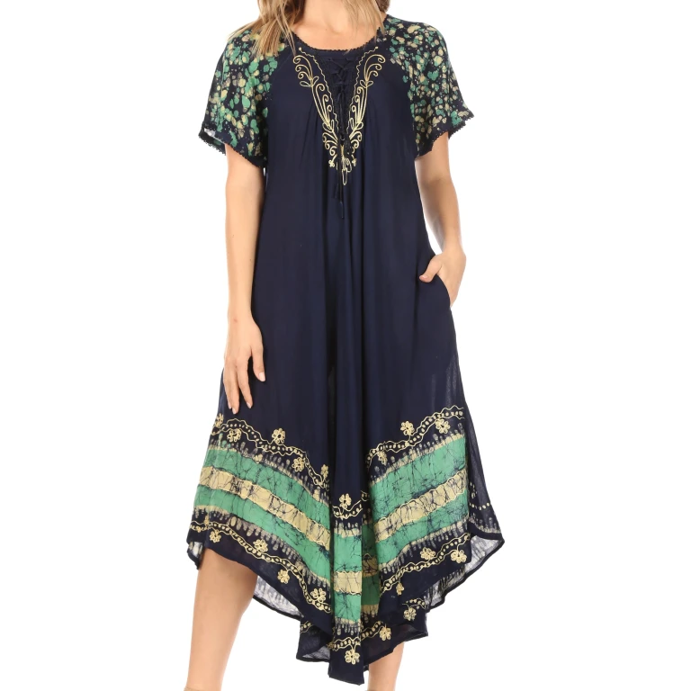 Sakkas Sara Batik CaftanTank Dress / Cover Up