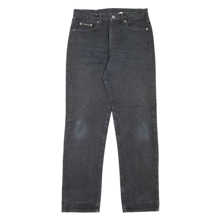 CALVIN KLEIN JEANS Womens Jeans Black Regular Straight W28 L30