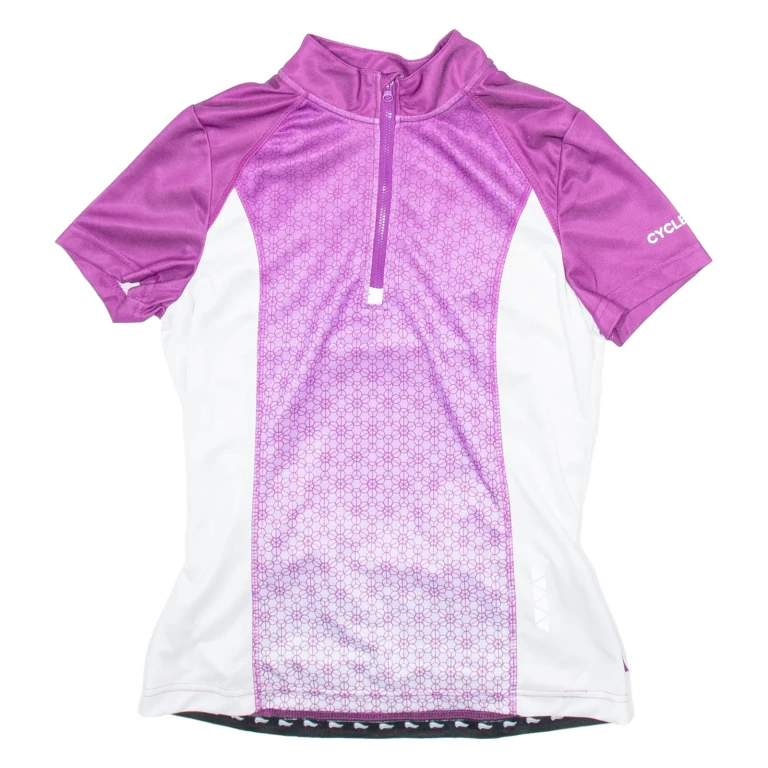 CRIVIT Cycling Womens Jersey White 1/4 Zip S
