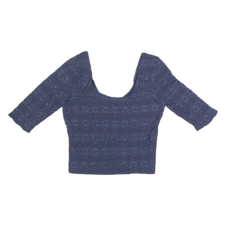 HOLLISTER Womens Cropped Top Blue M