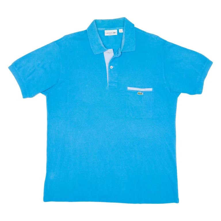 LACOSTE Mens Polo Shirt Blue M