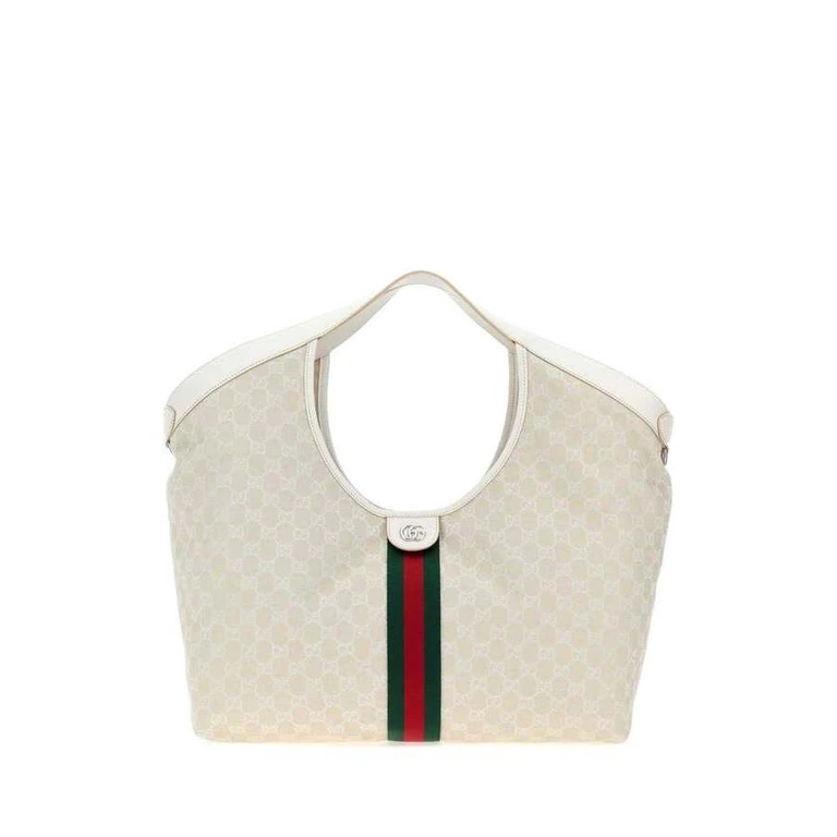 Gg Fabric Large Gucci Giglio Shopping Bag Sandycreagrwhvrv Borse A Mano
