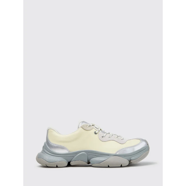 Runner Twins Bicolour Abstract Pattern Calfskin Leather Trainers (K101068-015TWINS0)