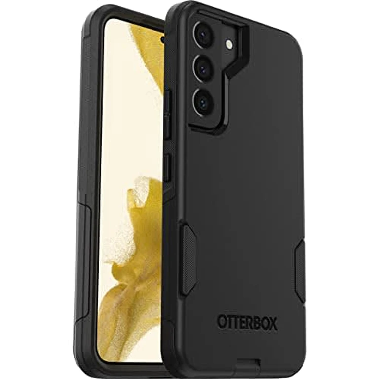 Galaxy S22 Commuter Series Case - Black, Slim & Tough, Pocket-Friendly, with Port Protection