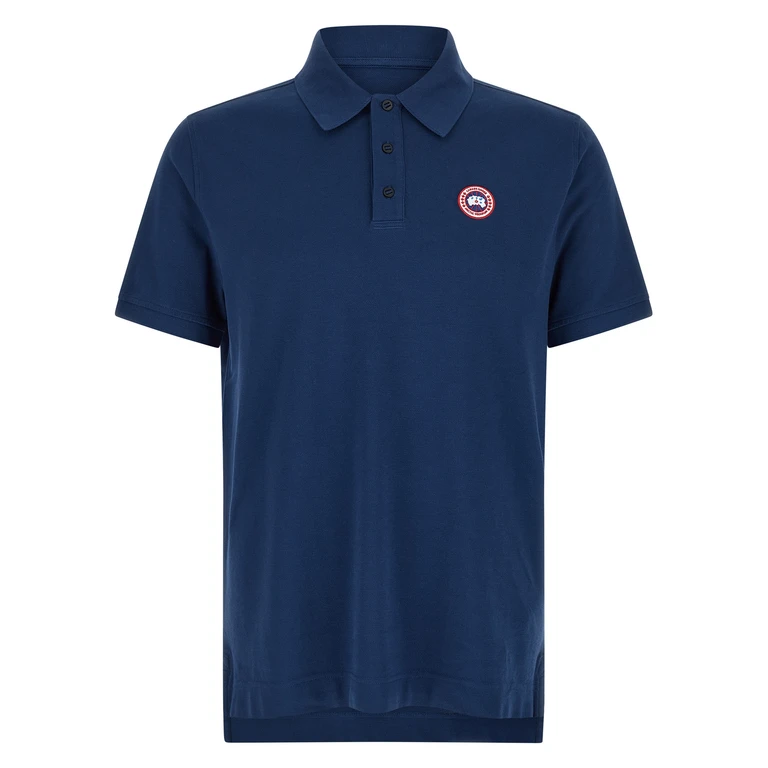 Blue Cotton Polo Shirt - Men