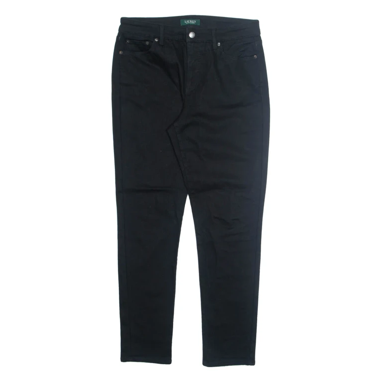 RALPH LAUREN Womens Trousers Black Regular Tapered W32 L29