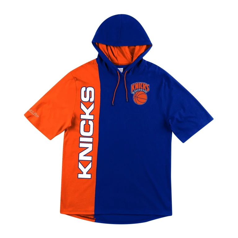 Men's NBA Shortsleeve Split Hoody New York Knicks Hoodies