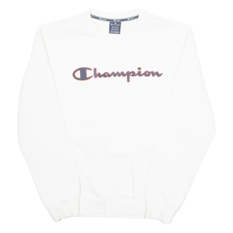 CHAMPION Mens Sweatshirt White M