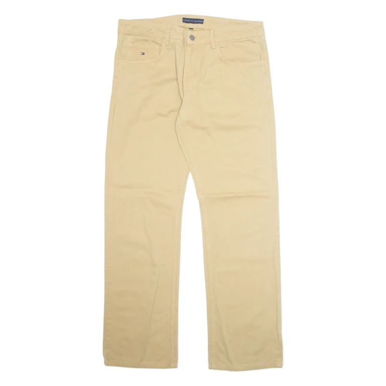 TOMMY HILFIGER Mens Trousers Beige Regular Straight W34 L34