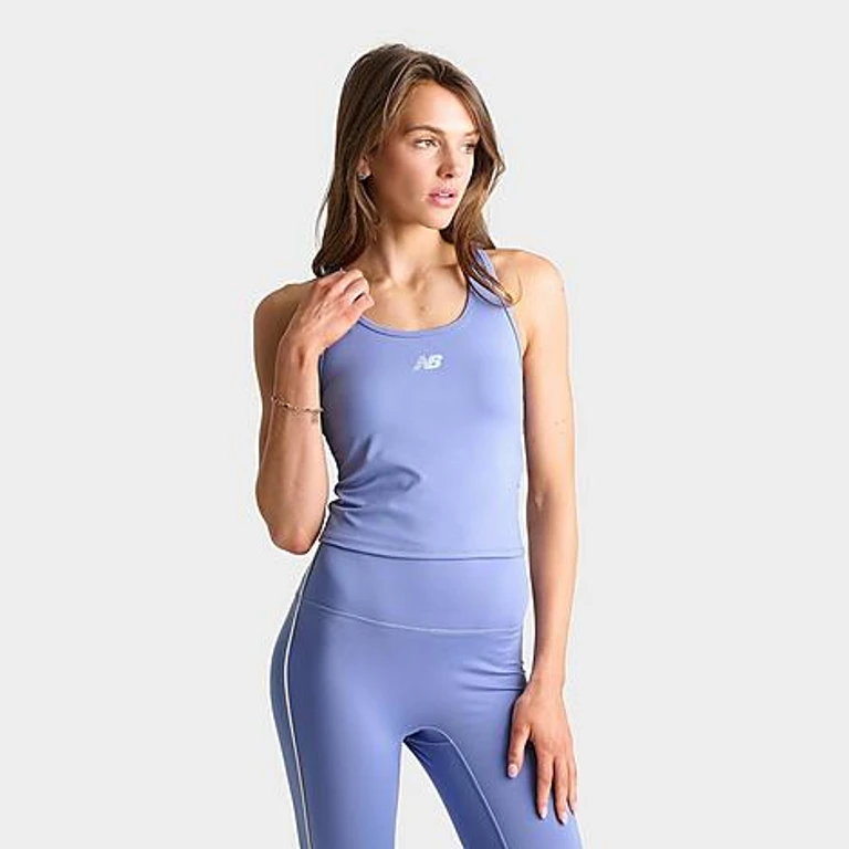 New Balance Women's Accelerate Tank Top in Fairweather Blue Size: XS