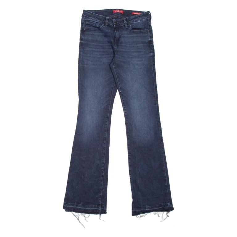 GUESS Mid Rise Womens Jeans Blue Regular Bootcut Stone Wash W29 L32