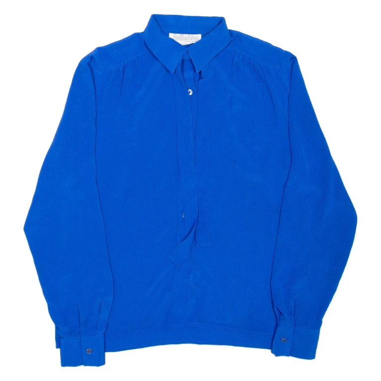 Womens Shirt Blue Collared Long Sleeve M