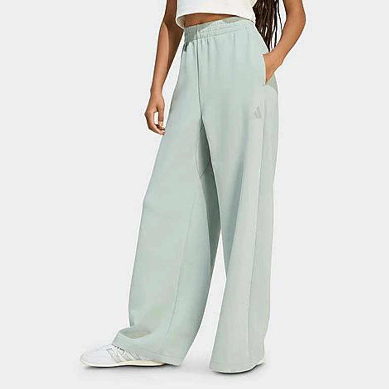 adidas Women's Sportswear Soft Lux Straight Leg Pants in Wonder Sage Size: XS