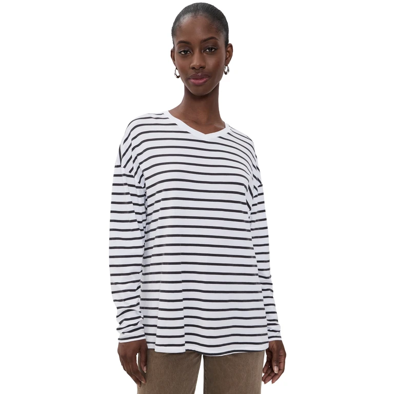 The High V Tee White Stripe P
