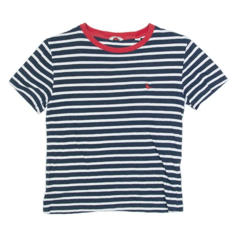 JACK WILLS Striped Womens T-Shirt Black UK 10