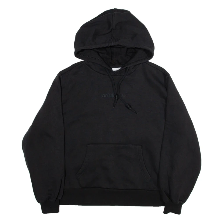 ADIDAS Womens Black Hoodie UK 8