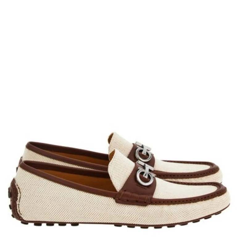 Grazioso Gancini Ornament Canvas Drivers, Size 9 EE