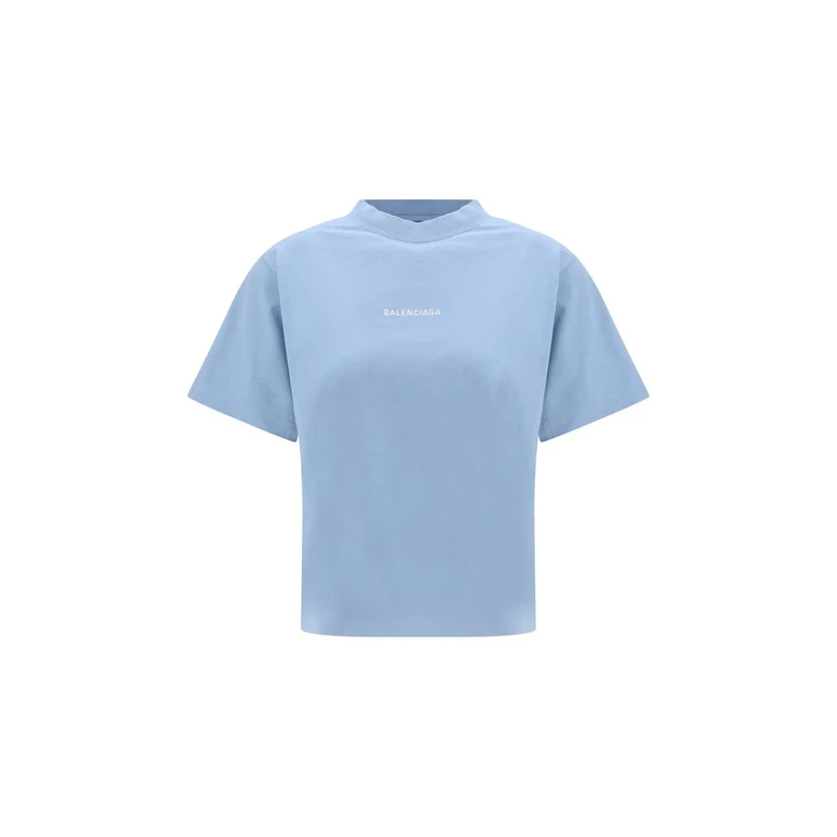 Balenciaga Blue Cotton T-Shirt - Women