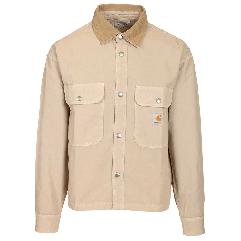 Carhartt Wip Prescott Shirt Jac 100% Cotton Hubbard Canvas, 9 oz Grey Canvas - Men