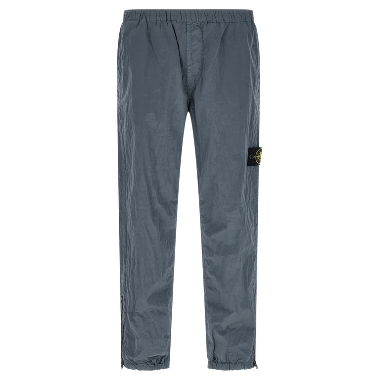 Blue Polyamide Joggers (workout Pants) - Men