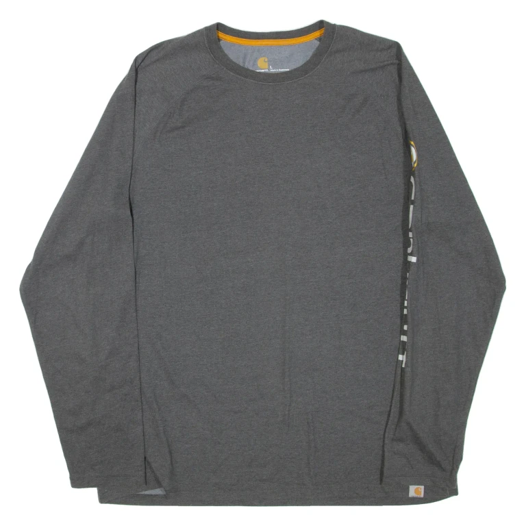 CARHARTT Mens T-Shirt Grey Long Sleeve L