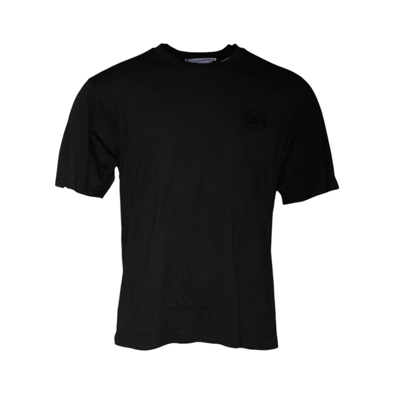 Dolce & Gabbana Black Cotton Crew Neck Short Sleeves T-Shirt - Men