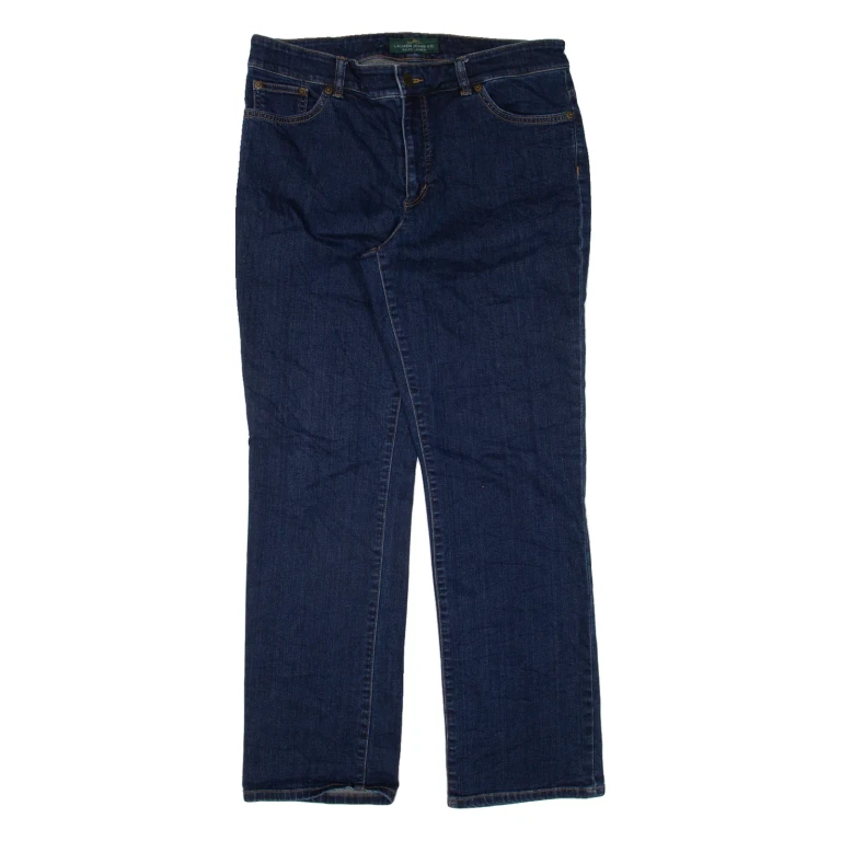 LAUREN RALPH LAUREN Womens Jeans Blue Regular Straight W32 L28