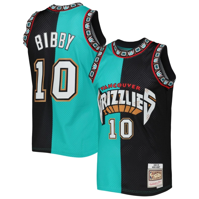 NBA Split Swingman Jersey Vancouver Grizzlies 2000 Mike Bibby