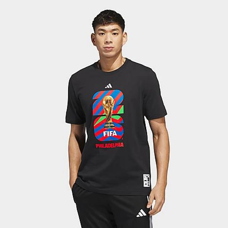 adidas Men's Soccer FIFA World Cup 26 Host City Philadelphia Graphic T-Shirt in Black Size: XS