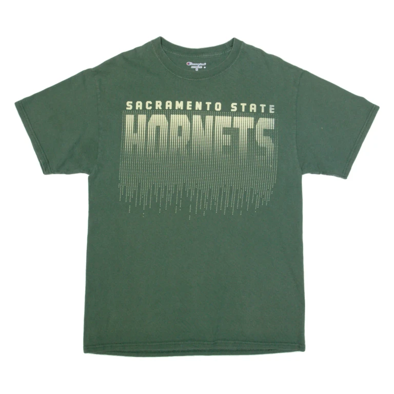 CHAMPION Sacramento State Hornets Mens T-Shirt Green USA M