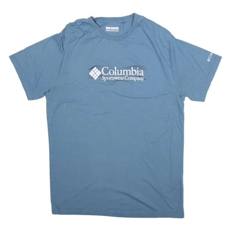 COLUMBIA Womens T-Shirt Blue M